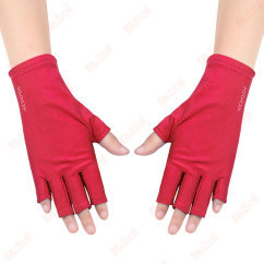 polyester satin file red glove